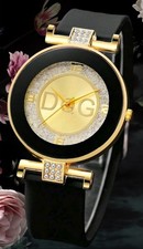 Damen Armbanduhr💫Damen Quarz Uhr Schwarz Gold Strass Damen Schmuck Quarzuhr 