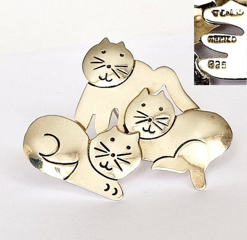 Brosche katze kätzchen 925er - kätzchen,