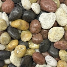 FLUSSKIESEL 20-60mm. 500g. FARBIG SORTIERT Kieselsteine Dekosteine Natursteine