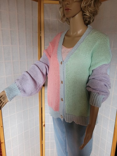 Damen strickjacke 4xl - strickjacke, hellblau