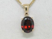 Granat Anhänger 585 Gelbgold