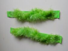 Feder Armband Rollband Gothic Burlesque Show Party Karneval Fasching Kostüm grün