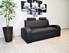 Schwarzes Echt Leder 2,5