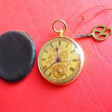 besondere goldene (18K) HERREN TASCHENUHR-Spitzzahnanker-Hemm.-gute Funkt., 1865