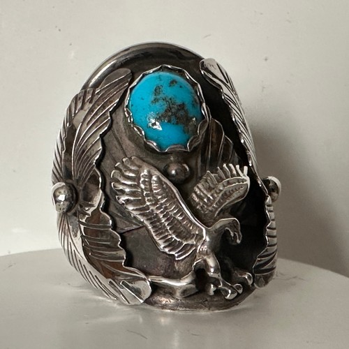 Indianerschmuck adler ring mit - indianerschmuck,