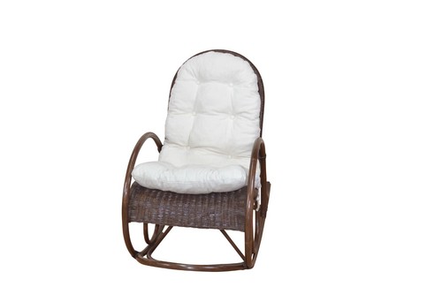 Rattan schaukelstuhl braun - rattan,