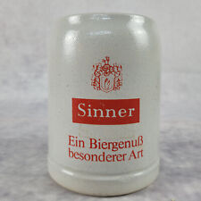 alte Bierkrug Sinner Bier Grünwinkel Baden 0,5 Liter Steingut