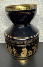 NEOFITOU Keramik Hand Made in Greece 24K Gold Vase schwarz, 18 cm