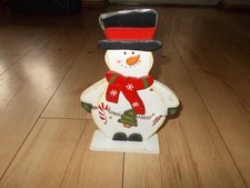 Weihnachts-Deko - Schneemann aus Holz zum hinstellen