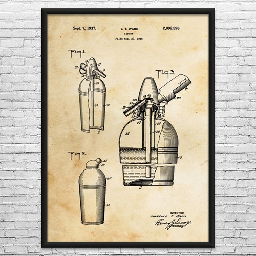Soda siphon patent - soda, art