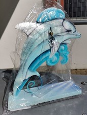 Tisch-Uhr Standuhr Delfin neu OVP Metall mit Batterie