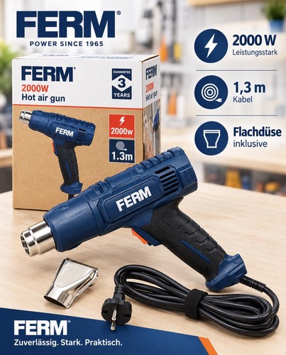 Ferm heißluftpistole 2000w - ferm,