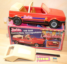 Barbie VW Golf MK1 Cabrio Rot Vintage Mattel 1981 Italy, mit Box