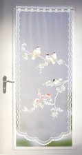 Vogel Türgardine Balkontür Gardine Scheibengardine Türpanneaux 172 x 74 cm Neu