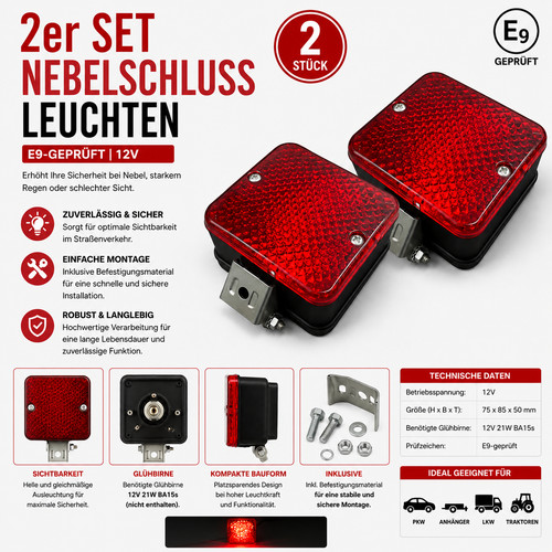 Nebelschlussleuchten stück - nebelschlussleuchten,