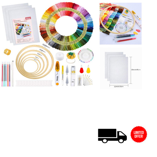 Stickerei set mit 100 - stickerei-set, farben