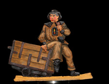 alte Zinnfigur Bergmann mit