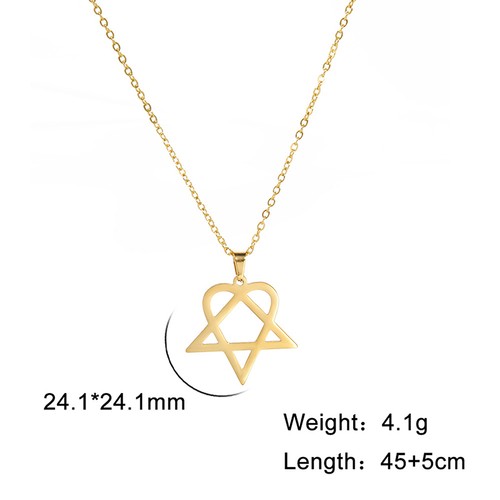 Classic simple heartagram star - simple,
