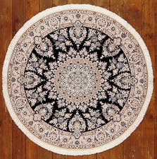 Orientteppich Echter Handgeknüpft Perserteppich (146 x 146)cm NEU Rund -  3202