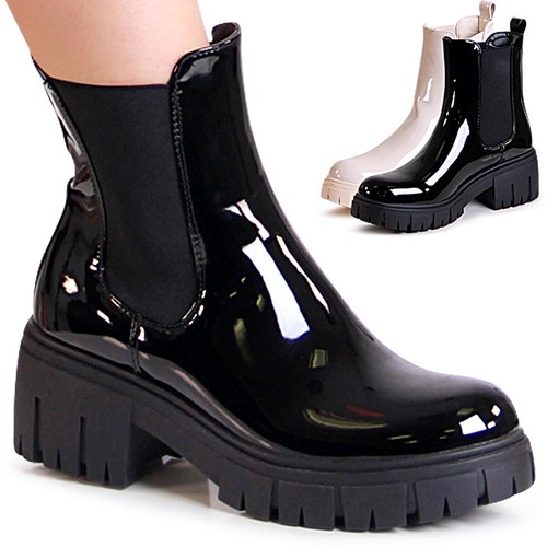 Damen plateau stiefeletten - plateau,