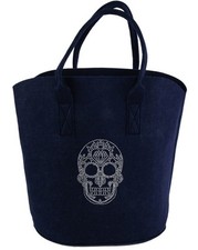 Filztasche Totenkopf L