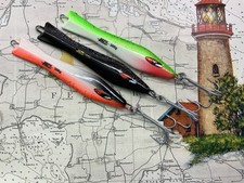 pilker set norwegen 3 Spitzköpfe 300g UV Farben VMC Drillinge