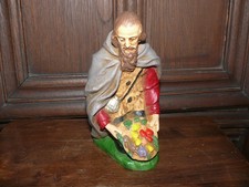 ca.100 Jahre alte Gipsfigur   Hirte mit Obstkorb 20 cm für 30er Krippe