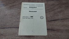 DDR SBZ - Stimmzettel SED