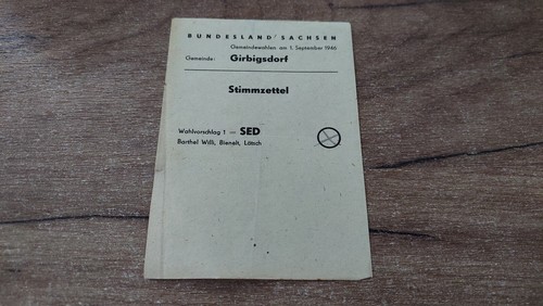 Ddr sbz stimmzettel - -, sed