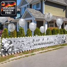 Silberhochzeit Deko Banner