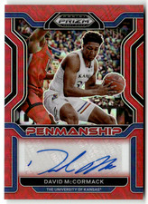 2022 Panini Prizm Draft Picks No. CP-DMC David McCormack Penmanship Auto Red