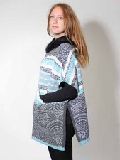 -45% Poncho Cape gestrickt Gr