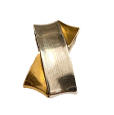 Pierre Cardin bicolor Anhänger 925er Sterling Silber teilweise vergoldet 2,1 cm