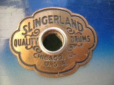 Slingerland Radio King Snare Teile Mahagonikessel ReRinge Cloud  Badge