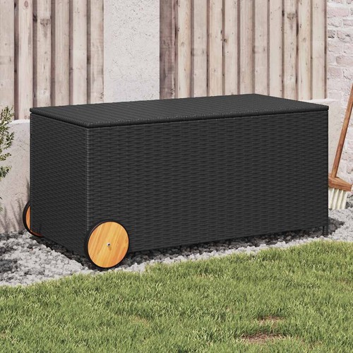 Gartentruhe mit rollen - rollen, schwarz