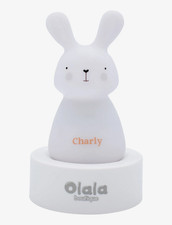 2 STÜCK Olala boutique Nachtlicht Lampe Häschen Weiß LED Induktion Kinderzimmer