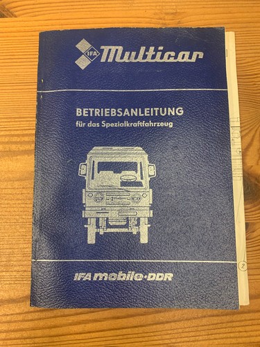 Ddr multicar betriebsanleitung - multicar,