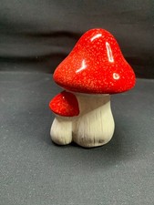 Deko Pilz Fliegenpilz Rotkappe Ton H=13 cm lackiert * gebraucht, gut alles ok