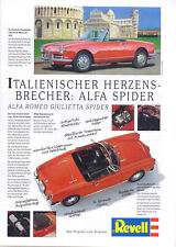 REVELL WERBESEITE... Alfa Romeo Giulietta Spider  in 1-24 .... Zeitungsanzeige