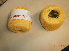 Häkelgarn Baumwolle mercerisiert von GB-Wolle, 2x gelb