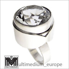 Modernist Kaunis Koru Silber Ring Bergkristall Finnland silver finland