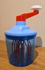 TUPPERWARE Chef Speedy-Chef, Sahne/Eiweiß schlagen ohne Strom, Blau / Rot, gebr.