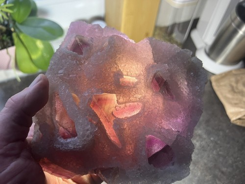 Fluorite with quartz yiwu - fluorite,