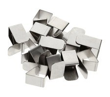 24x Edelstahlklammer für Lichtschachtabdeckung mit Alu- oder Edelstahl-Gewebe