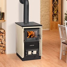 Justus Rustico-50 2.0 Küchenofen Creme 7 kW Holzherd Küchenherd Herd