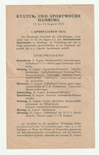 1921 HAMBURG v WIEN HSV v VfB STUTTGART VICTORIA v MTK BUDAPEST ALTONA DUISBURG