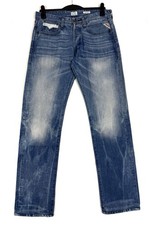Replay Jeans NEWDOC Regular Straight Herren W33 Blau Denim Hose Superior