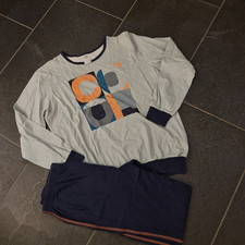 CALIDA Nachthemd Schlafkleid Pyjama Schlafanzug blau/bunt Gr. 152 158