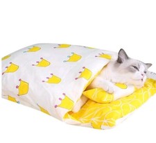 Katzen Kuschelbett in Gelb mit