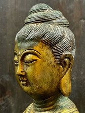 antike Bronze Buddha Statue rare Kwan Yin Boddhisattva Göttin Tibet China